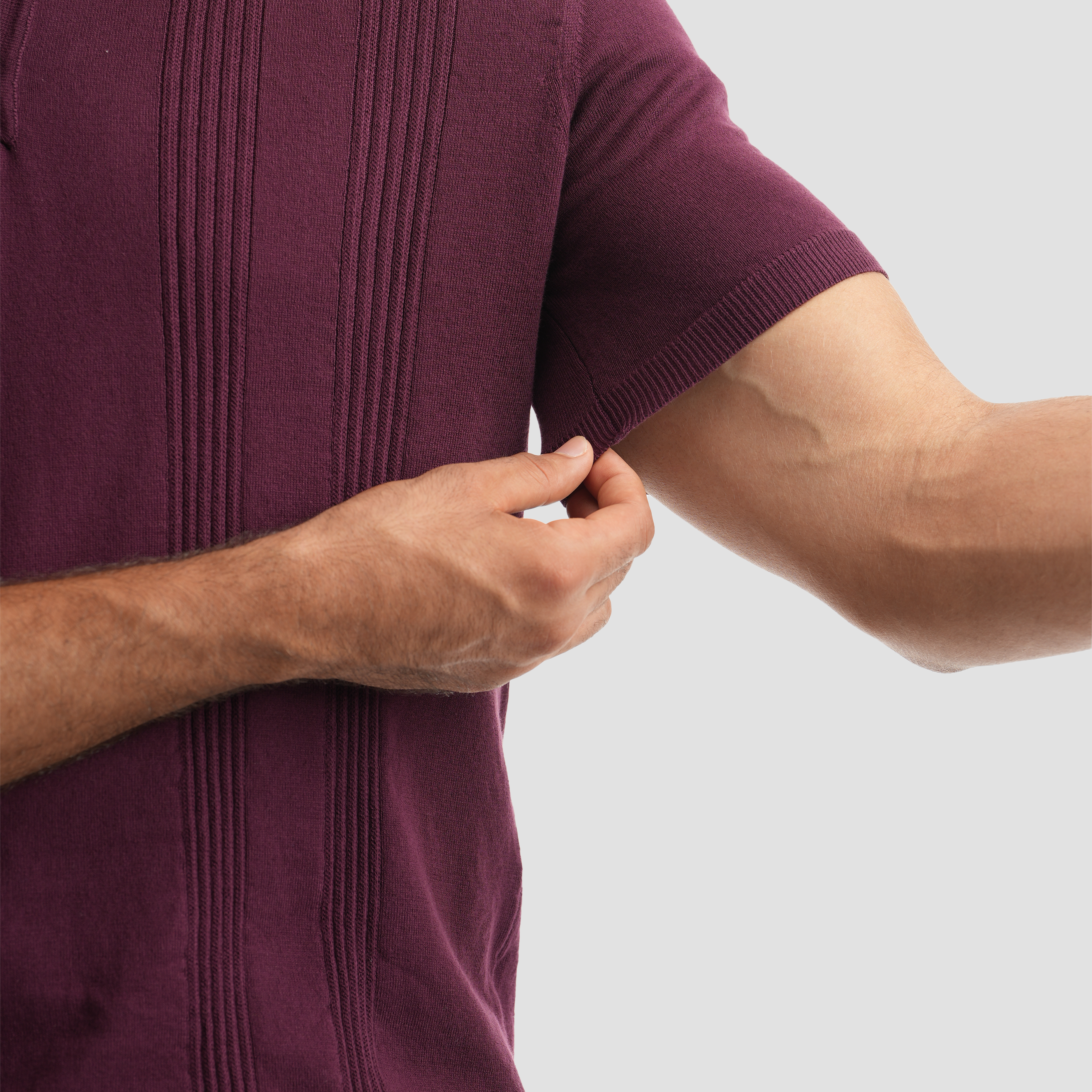 Dark Bordaux short sleeve polo shirt-MPO135 S