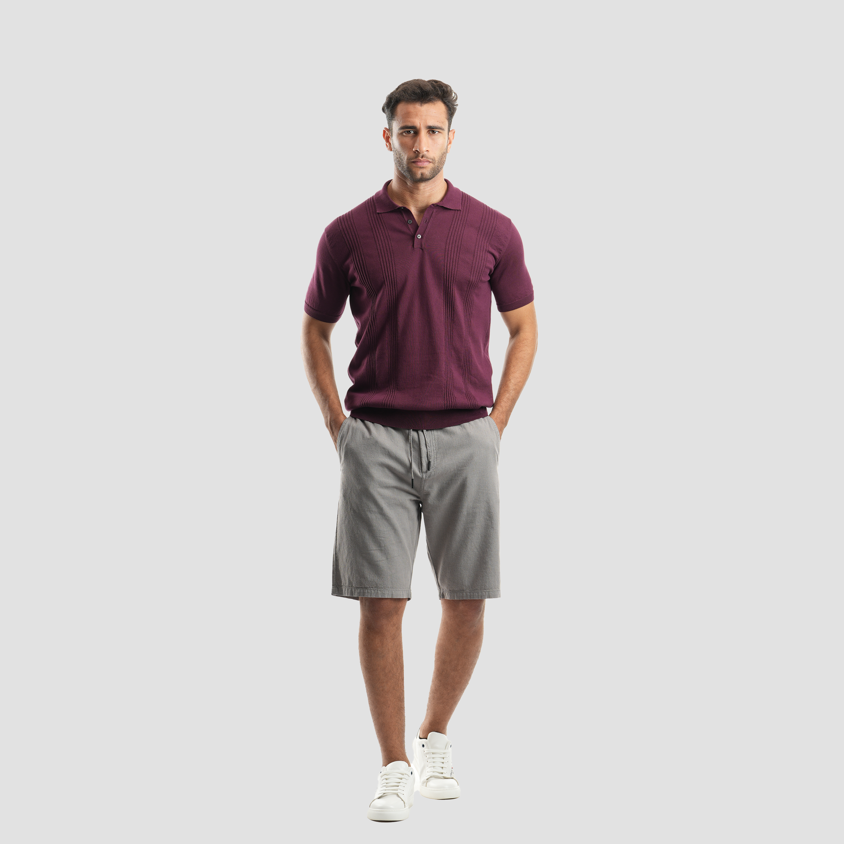 Dark Bordaux short sleeve polo shirt-MPO135 S