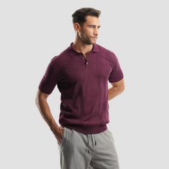 Dark Bordaux short sleeve polo shirt-MPO135 S