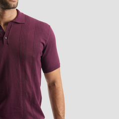 Dark Bordaux short sleeve polo shirt-MPO135 S
