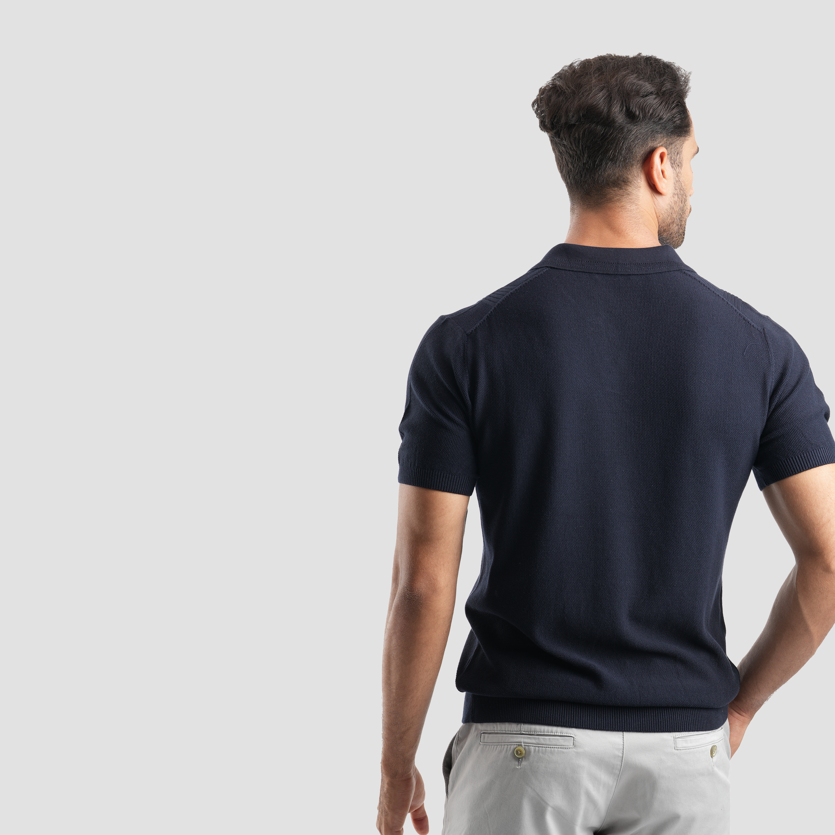 Navy Polo Shirt - MPO136 S - Naga Homme