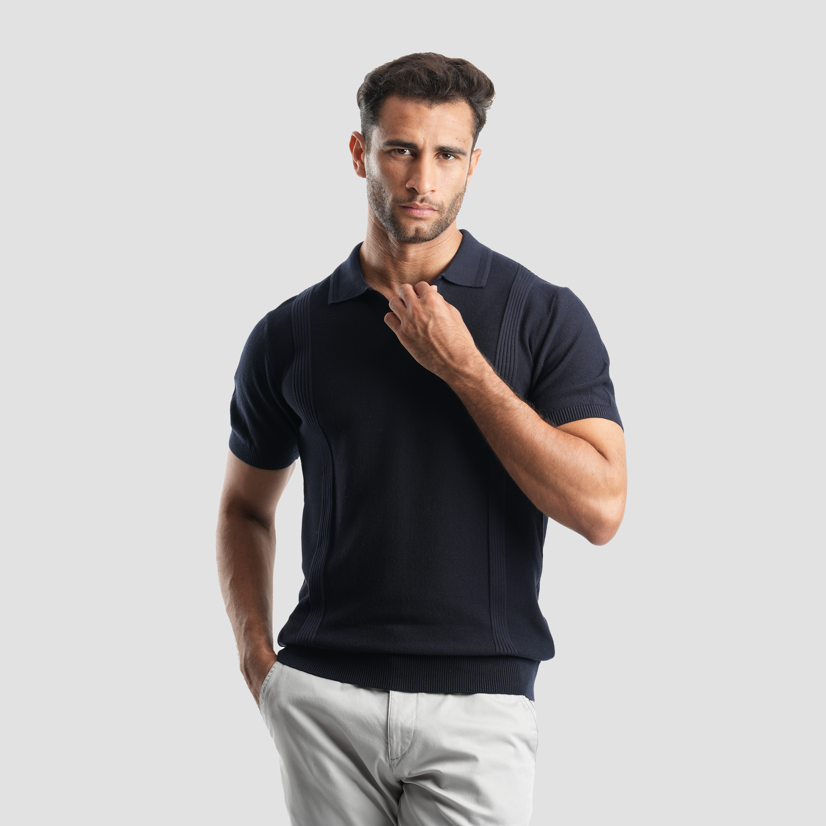 Navy Polo Shirt - MPO136 S - Naga Homme Main image