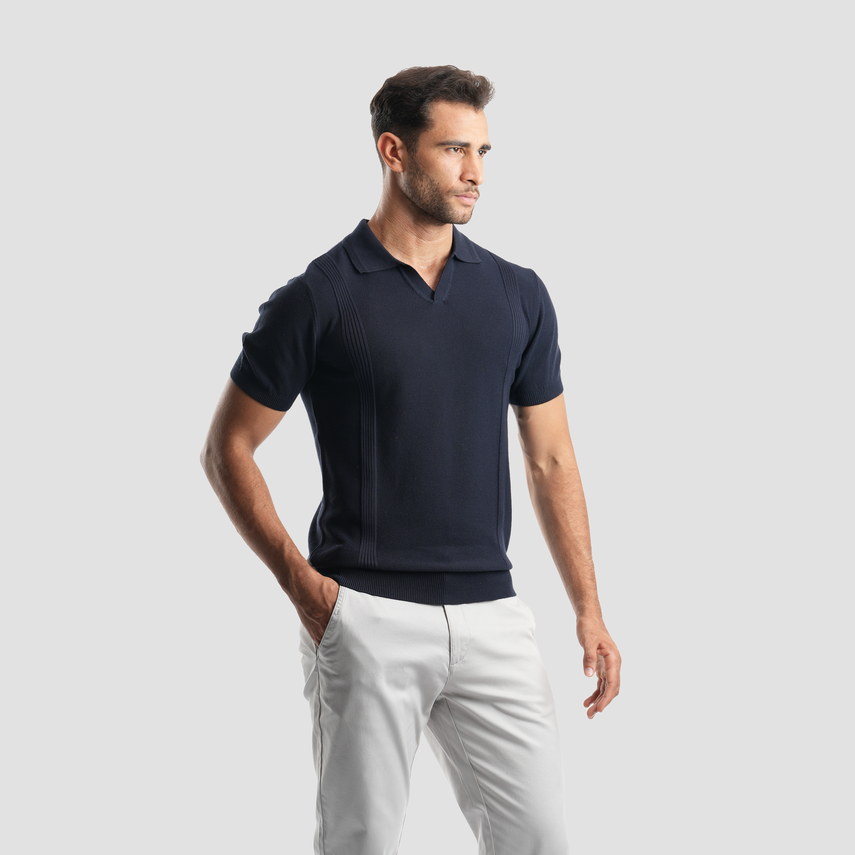 Navy Polo Shirt - MPO136 S - Naga Homme