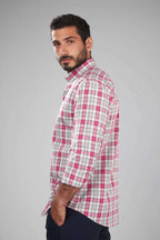 Fuschia Checks Long Sleeve Shirt(600)