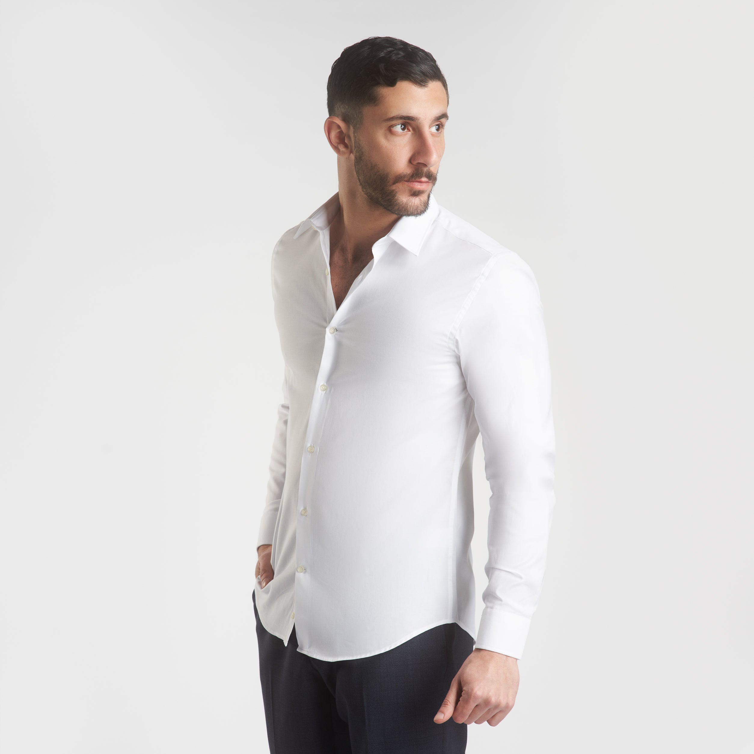 White Classic Cotton shirt(700)