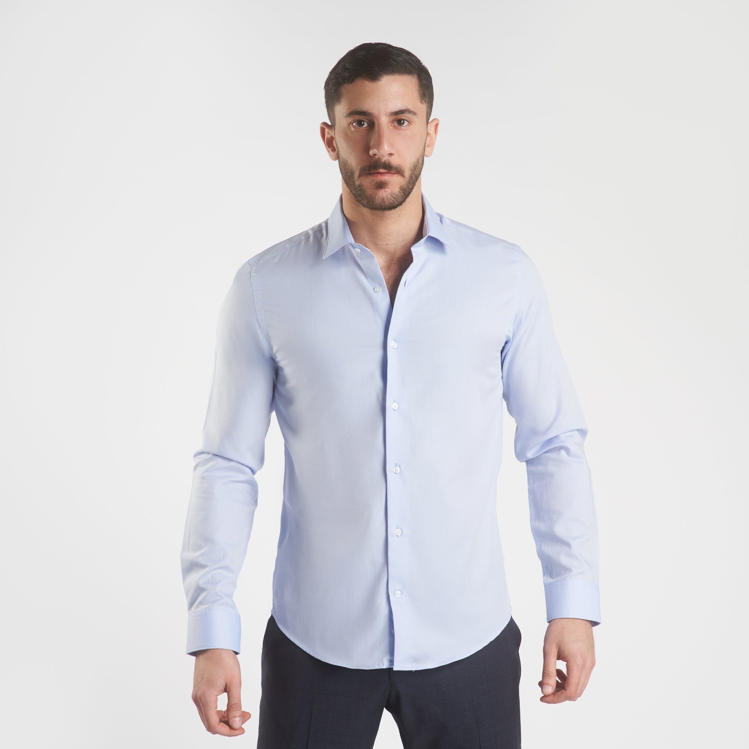 Light blue Classic Cotton shirt(708)