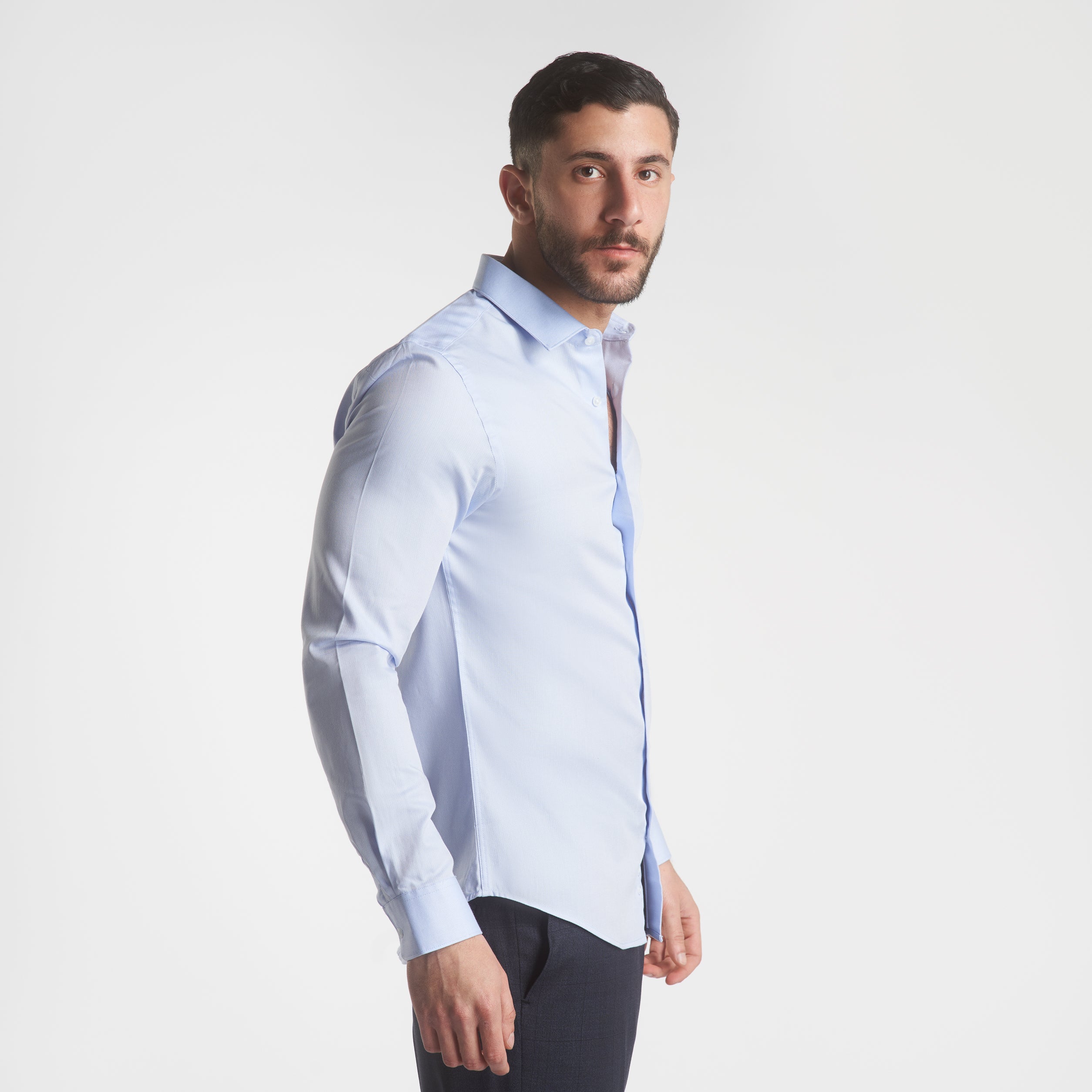 Light blue Classic Cotton shirt(708)