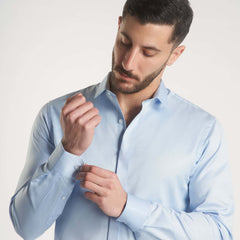Light blue Classic Cotton shirt(760)
