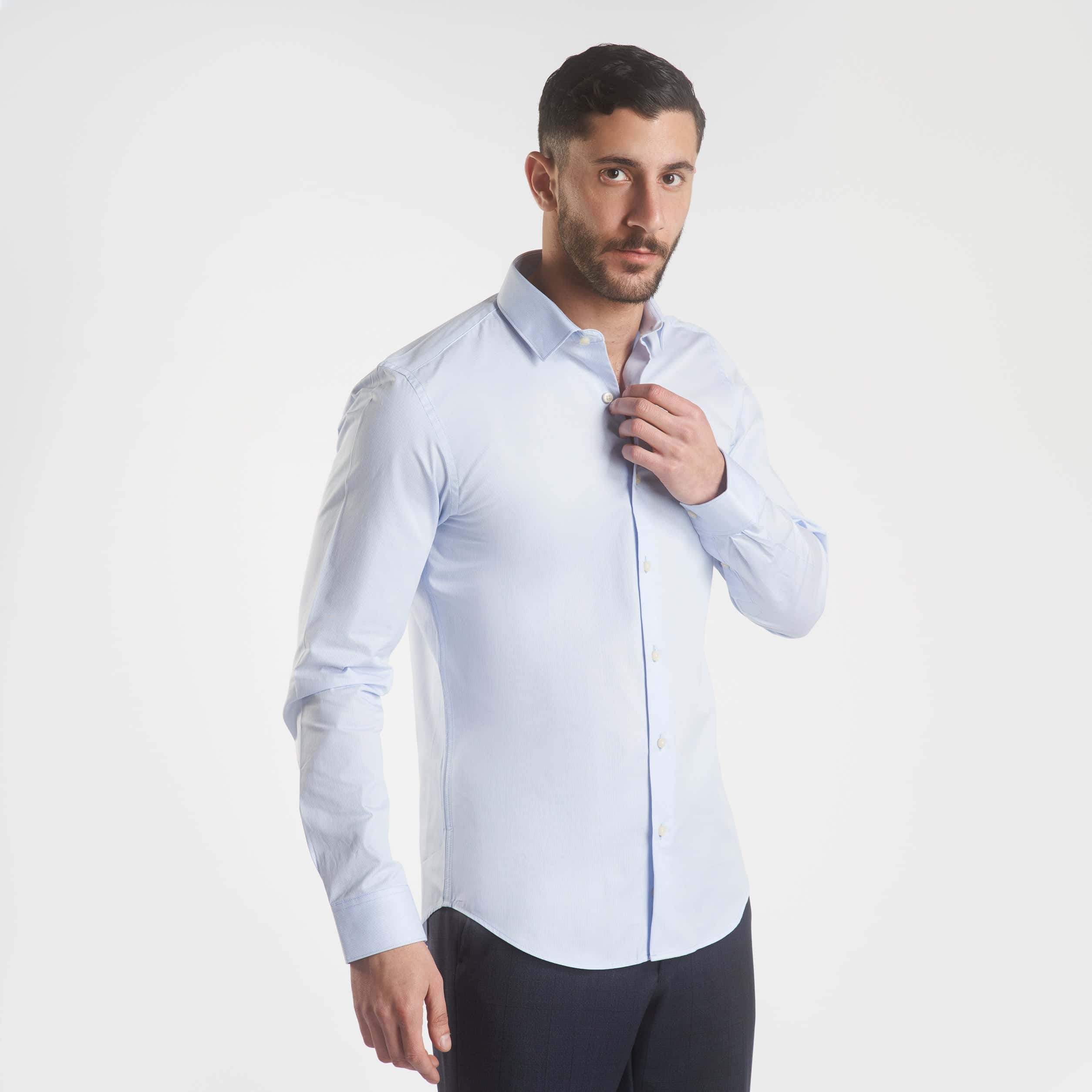 Light blue Classic Cotton shirt(770)
