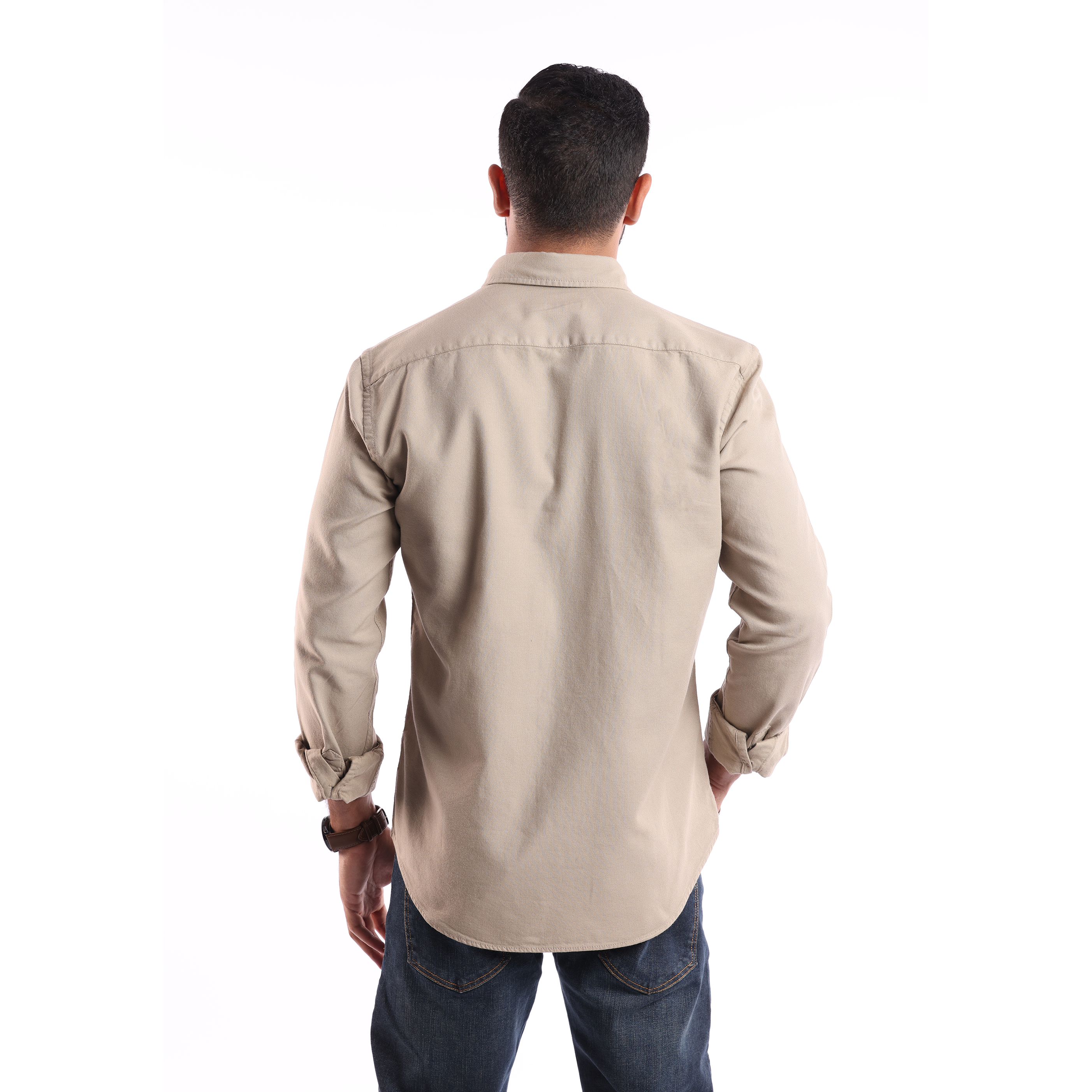 Beige Oxford Shirt - MSH776 - Naga Homme