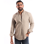 Beige Oxford Shirt - MSH776 - Naga Homme