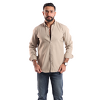 Beige Oxford Shirt - MSH776 - Naga Homme