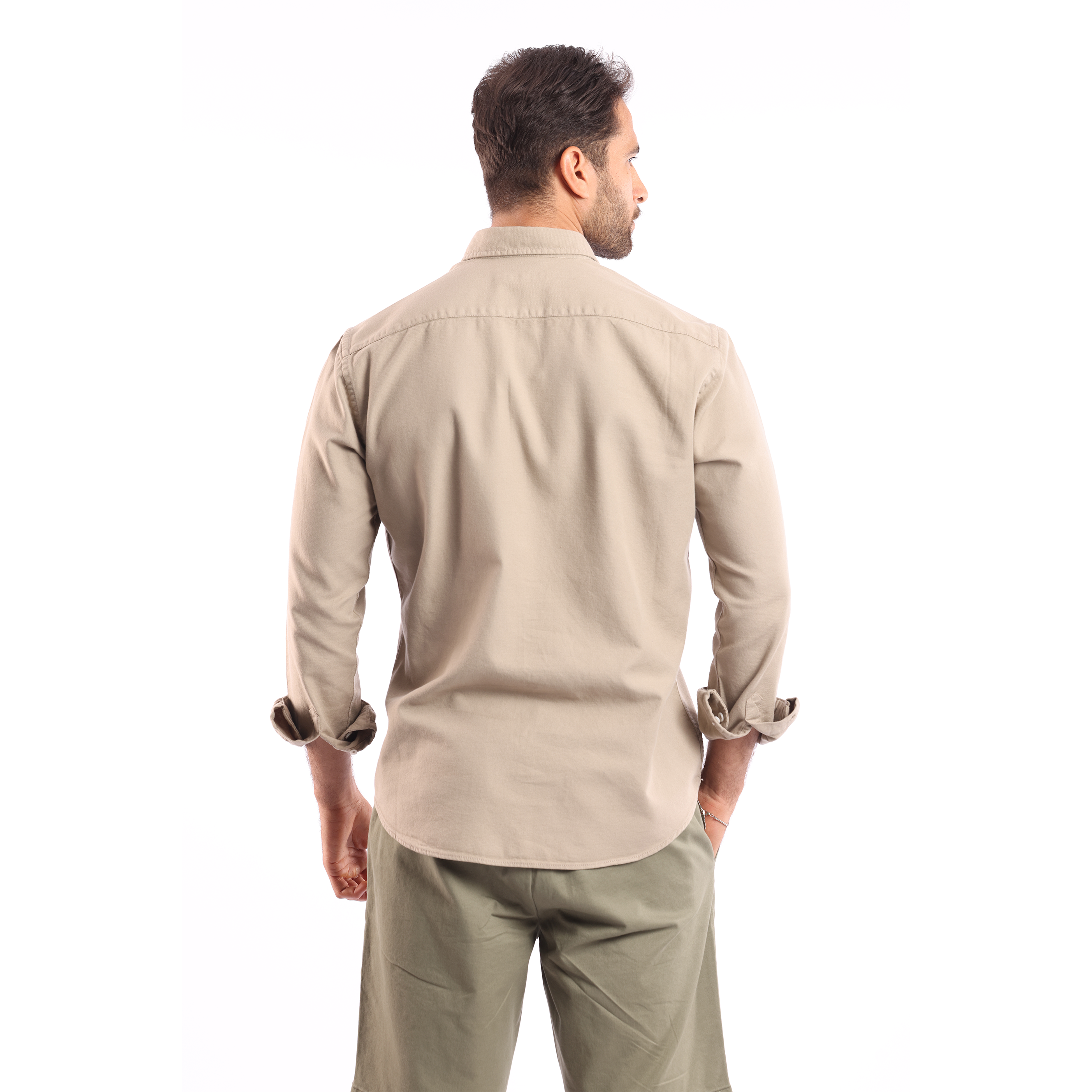 Light Beige Oxford Shirt - MSH776 - nagahomme
