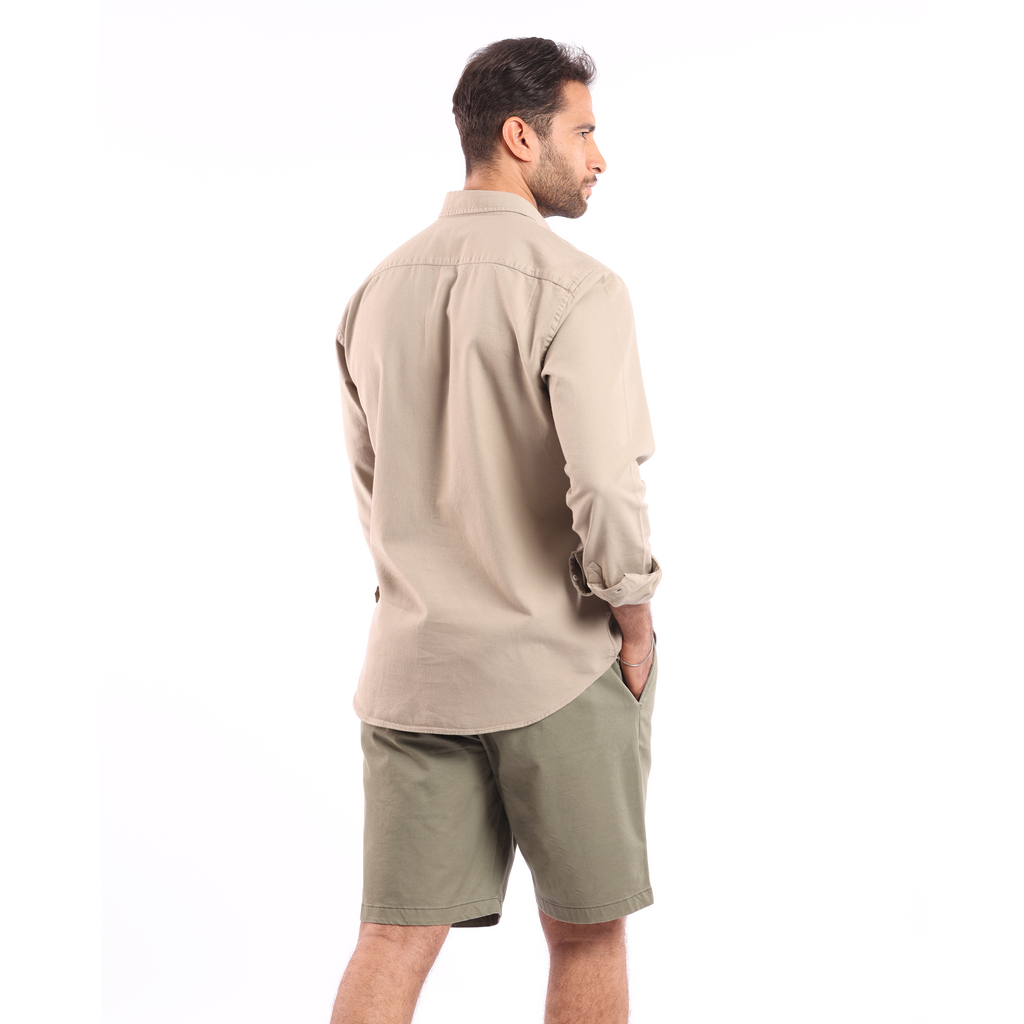 Light Beige Oxford Shirt - MSH776 - nagahomme