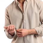 Light Beige Oxford Shirt - MSH776 - nagahomme