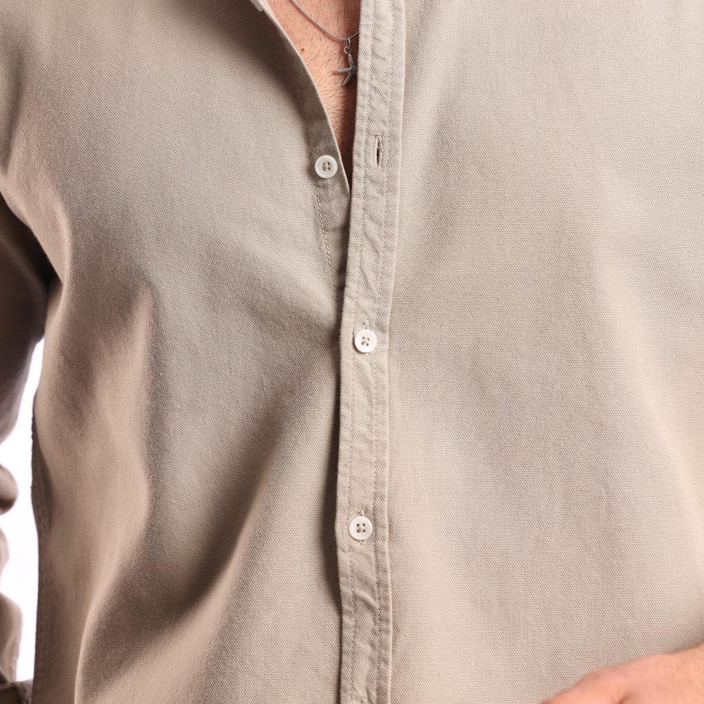 Light Beige Oxford Shirt - MSH776 - nagahomme