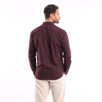 Burgandi Oxford Strip Shirt - MSH776 - nagahomme