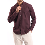 Burgandi Oxford Strip Shirt - MSH776 - nagahomme