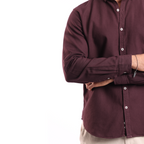 Burgandi Oxford Strip Shirt - MSH776 - nagahomme