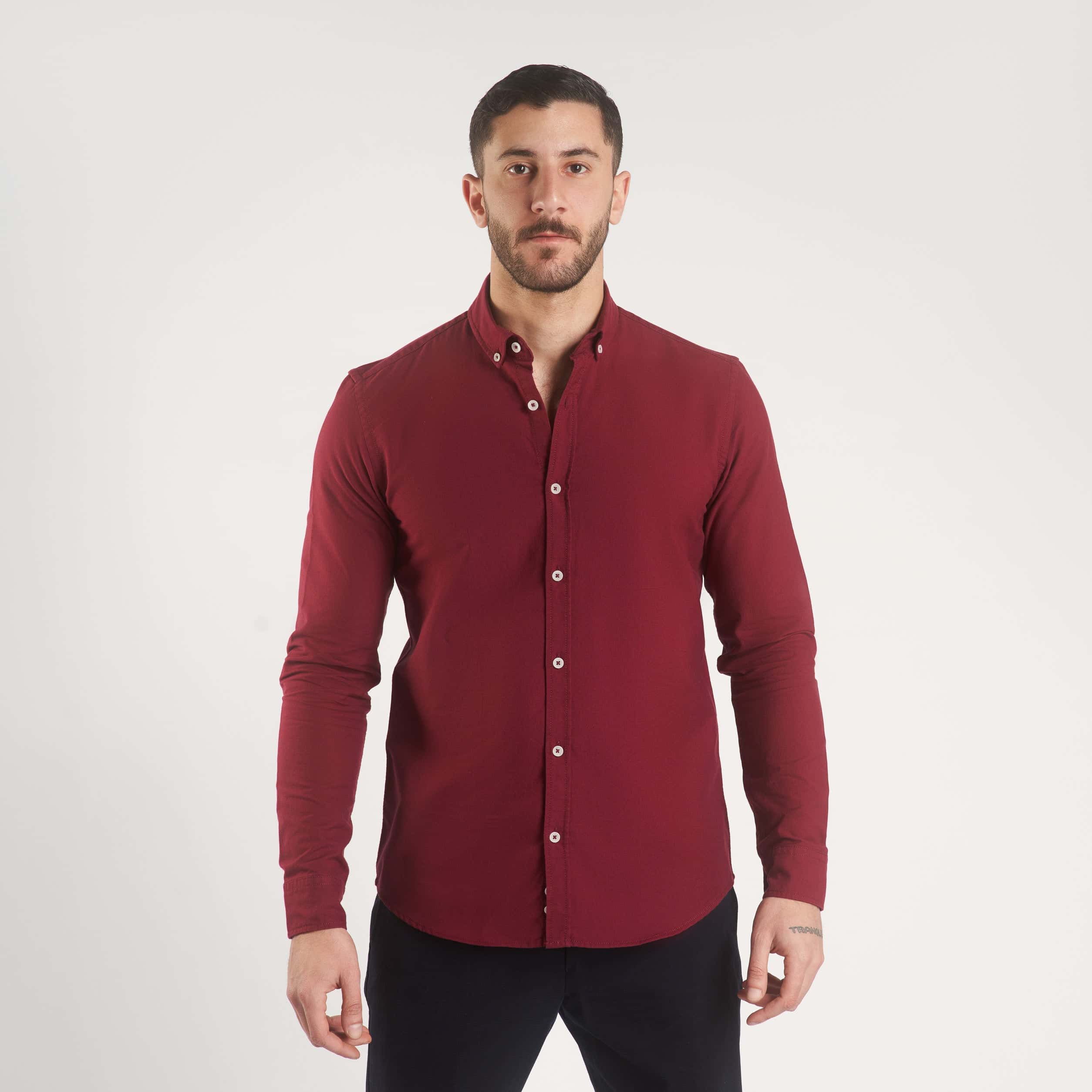 Dark Red Cotton Shirt(782 N) - nagahomme