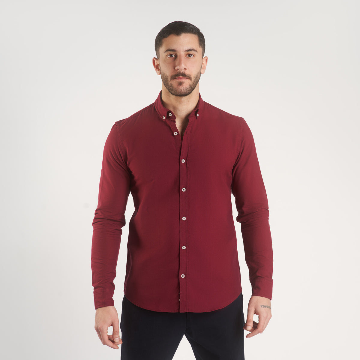 Dark Red Cotton Shirt(782)