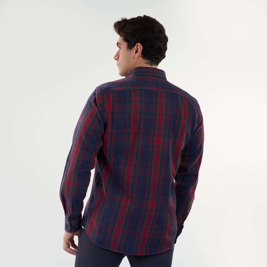 Men’s Checkers Long Sleeve Shirt - MSH892 - nagahomme