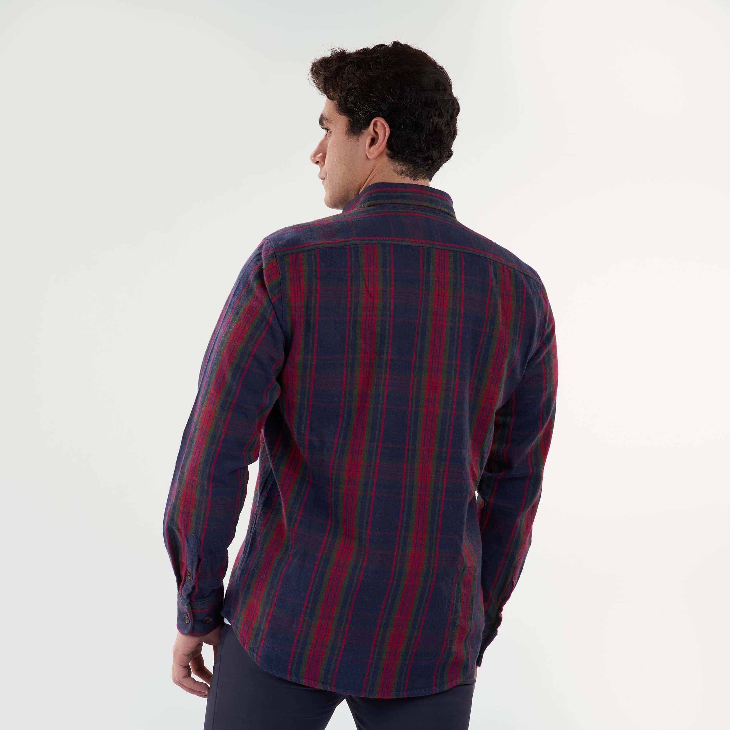 Men’s Checkers Long Sleeve Shirt - MSH892 - nagahomme