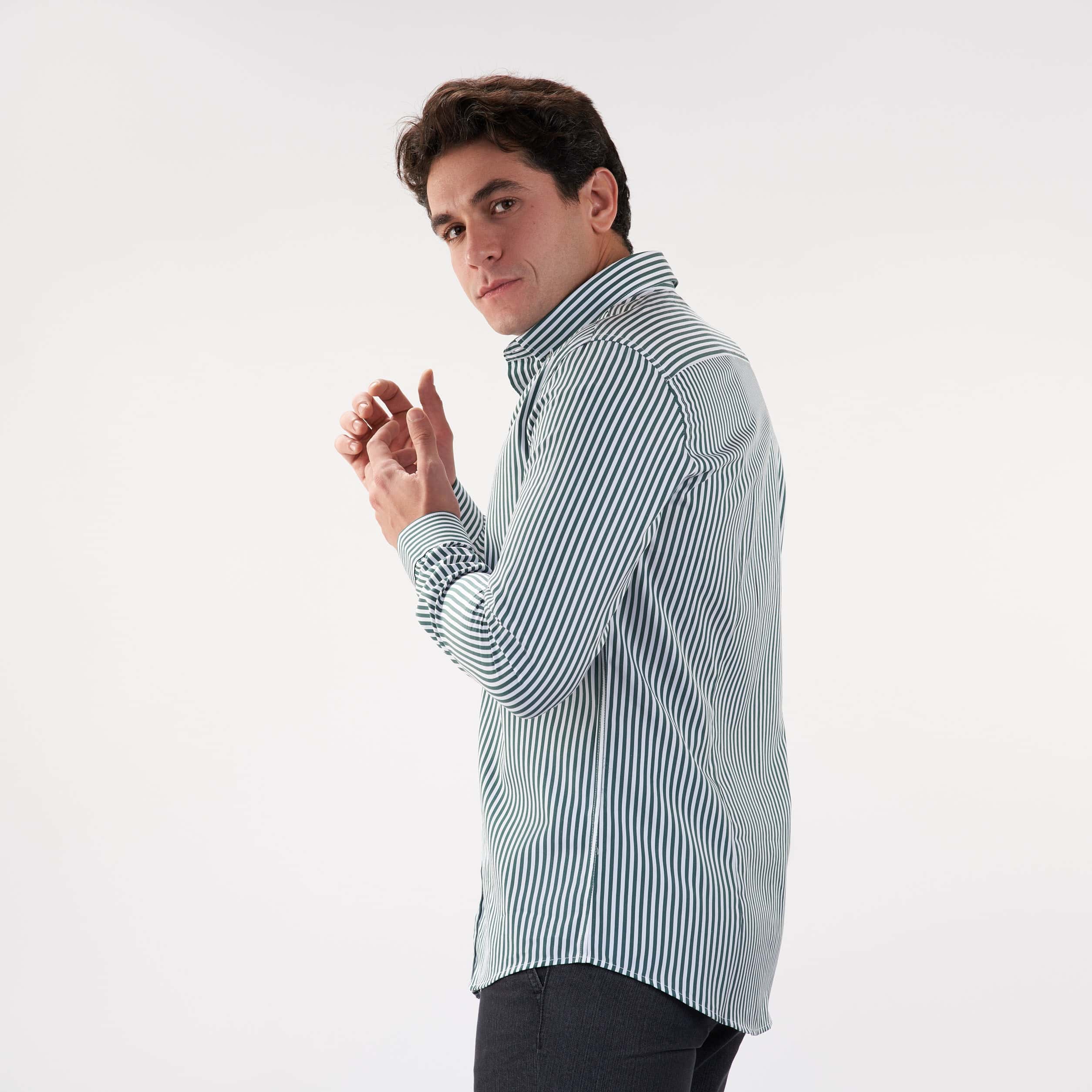 White & Green Classic Shirt(898) - nagahomme