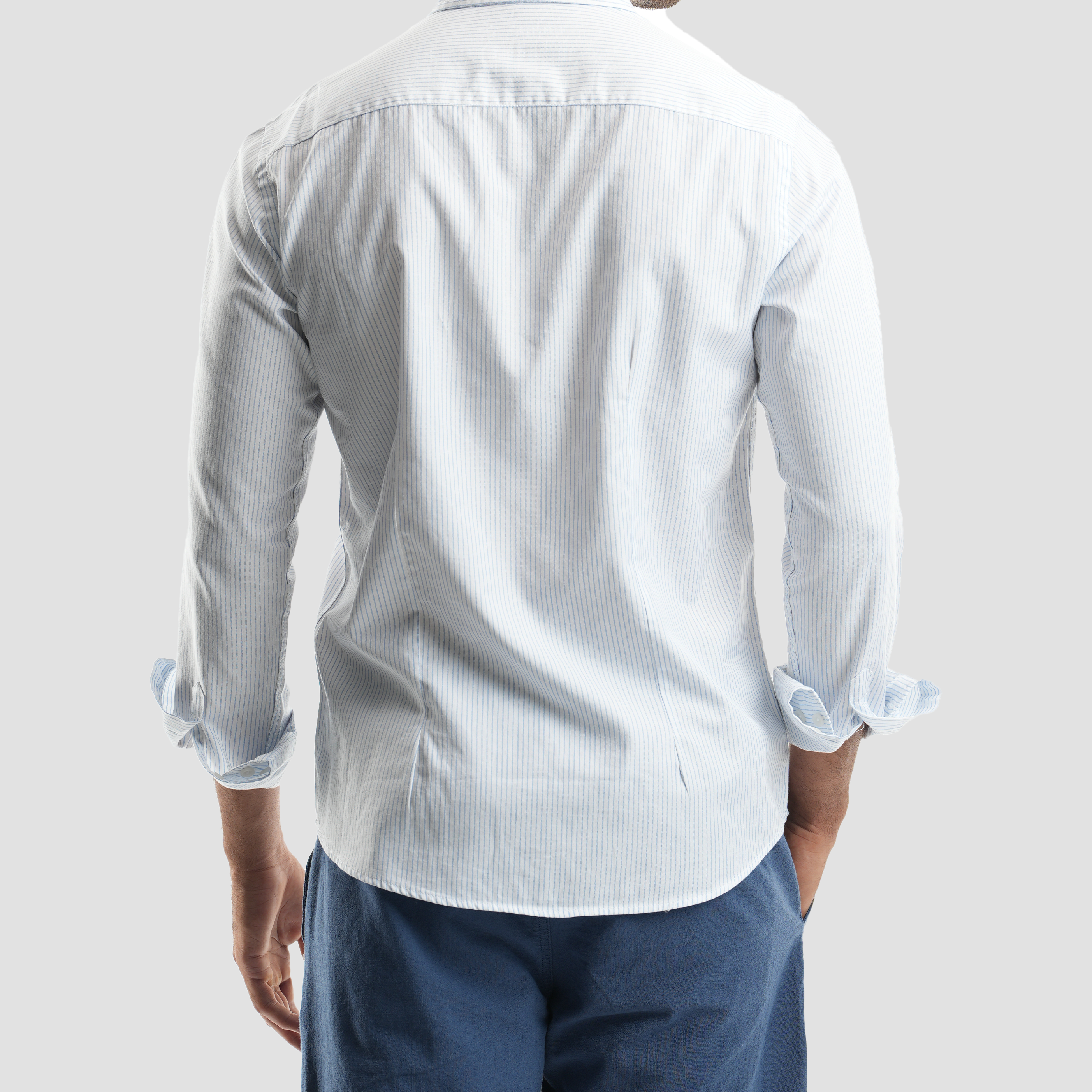 white*blue modern shirt (MSH984)