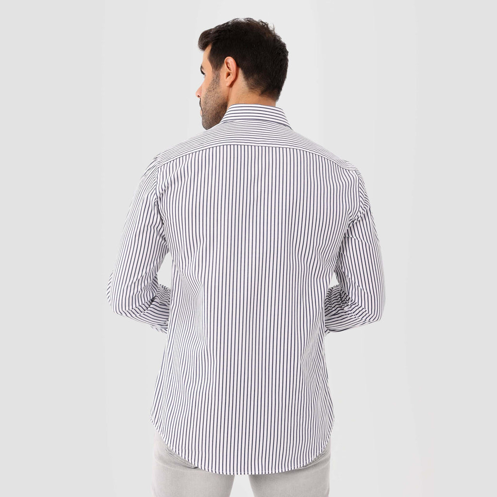 Smart Long Sleeve Strips Shirt - MSH987 - nagahomme