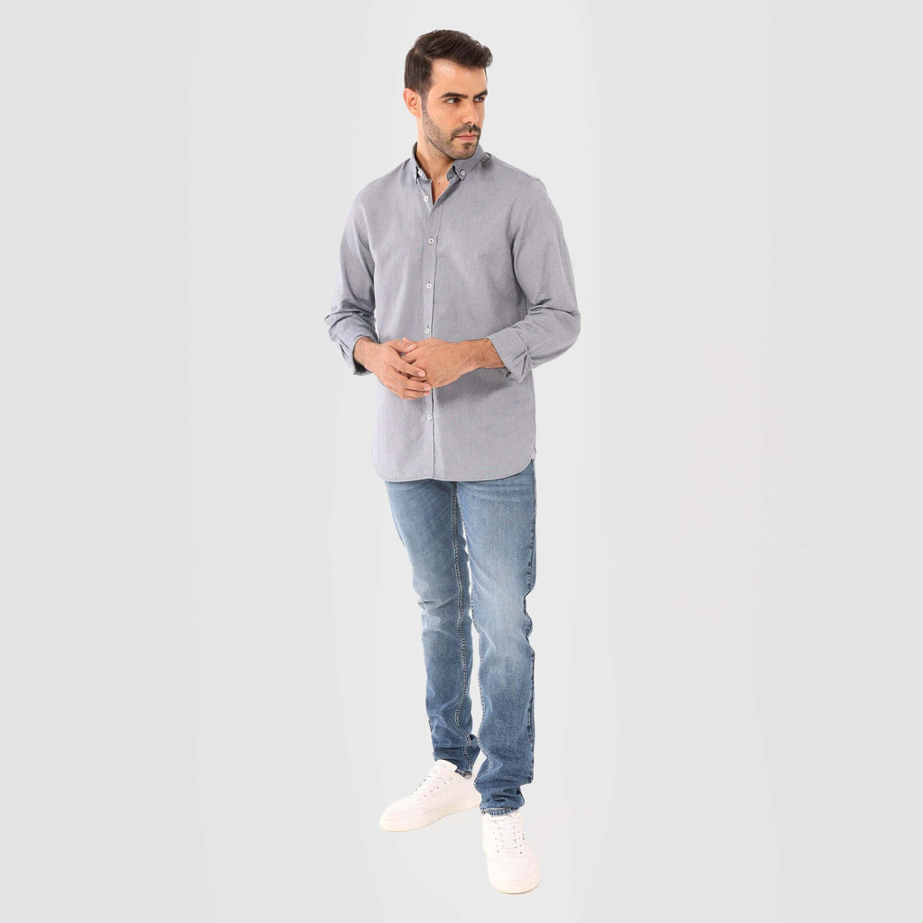 Grey Linen Shirt(996) - nagahomme