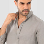 Beige Linen Shirt(996) - nagahomme