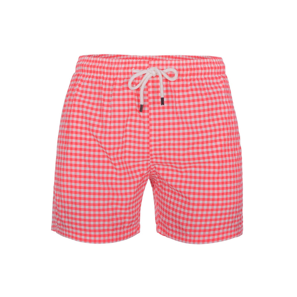 Checks Swimwear Shorts Fuschia(01)