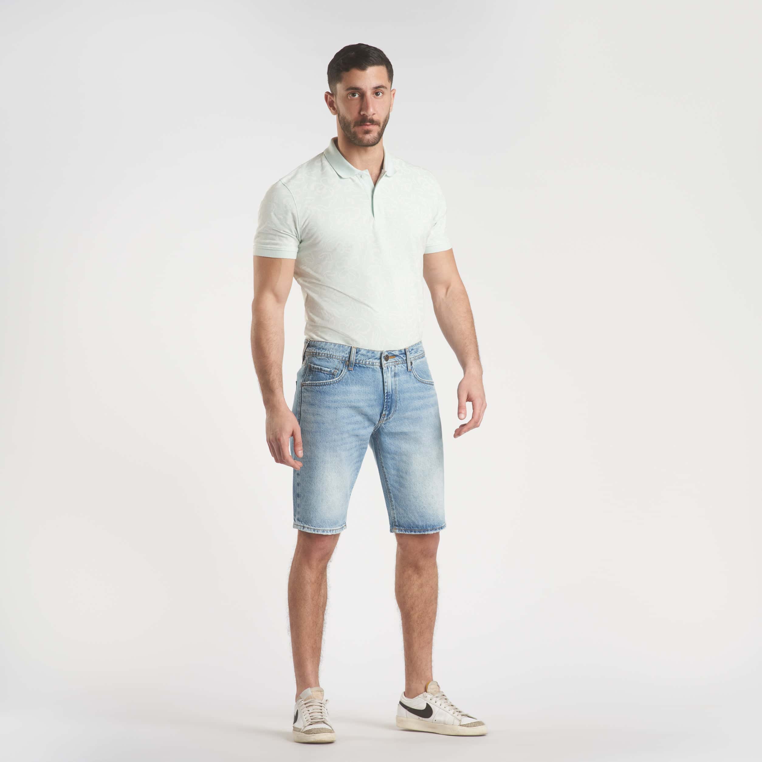 Light Blue Jeans Short (38) - nagahomme Main image