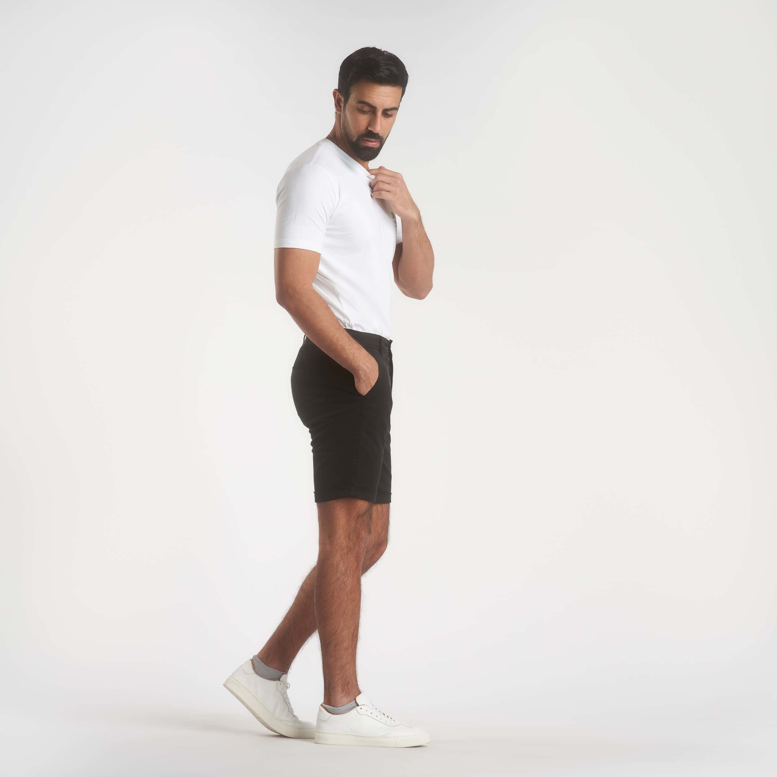 Black Gabardine Shorts(39) - nagahomme