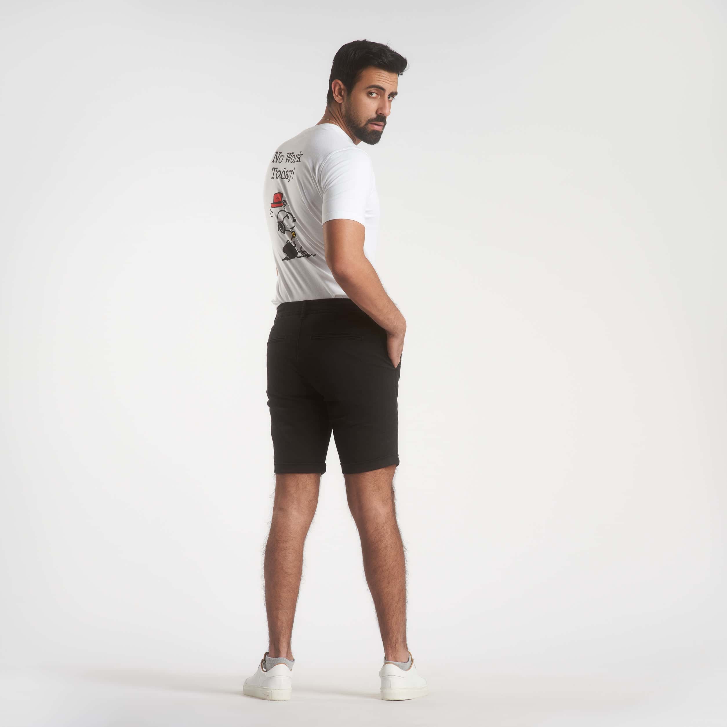 Black Gabardine Shorts(39) - nagahomme