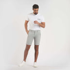 Grey Gabardine Shorts(39) - Naga Homme