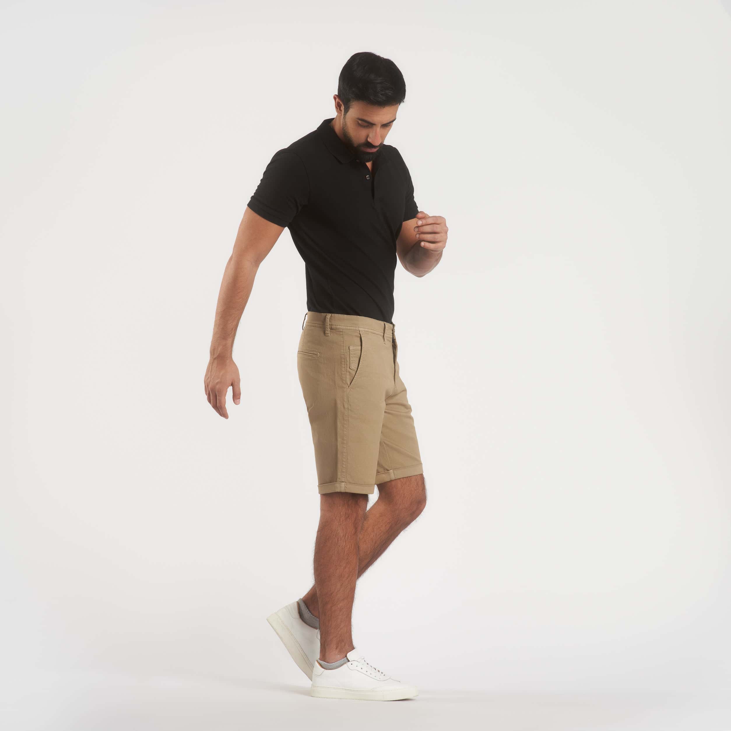 Beige Gabardine Shorts(39) - nagahomme