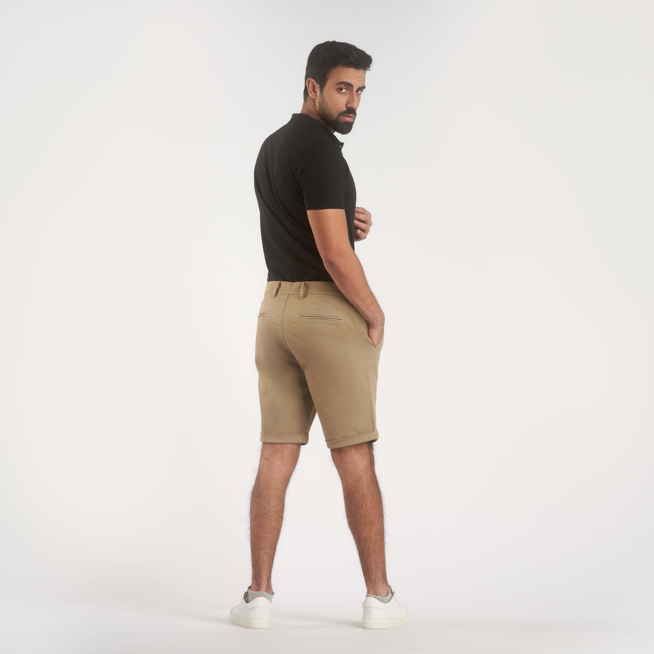 Beige Gabardine Shorts(39) - nagahomme