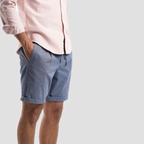 Indigo Gabardine Shorts(53) - Naga Homme