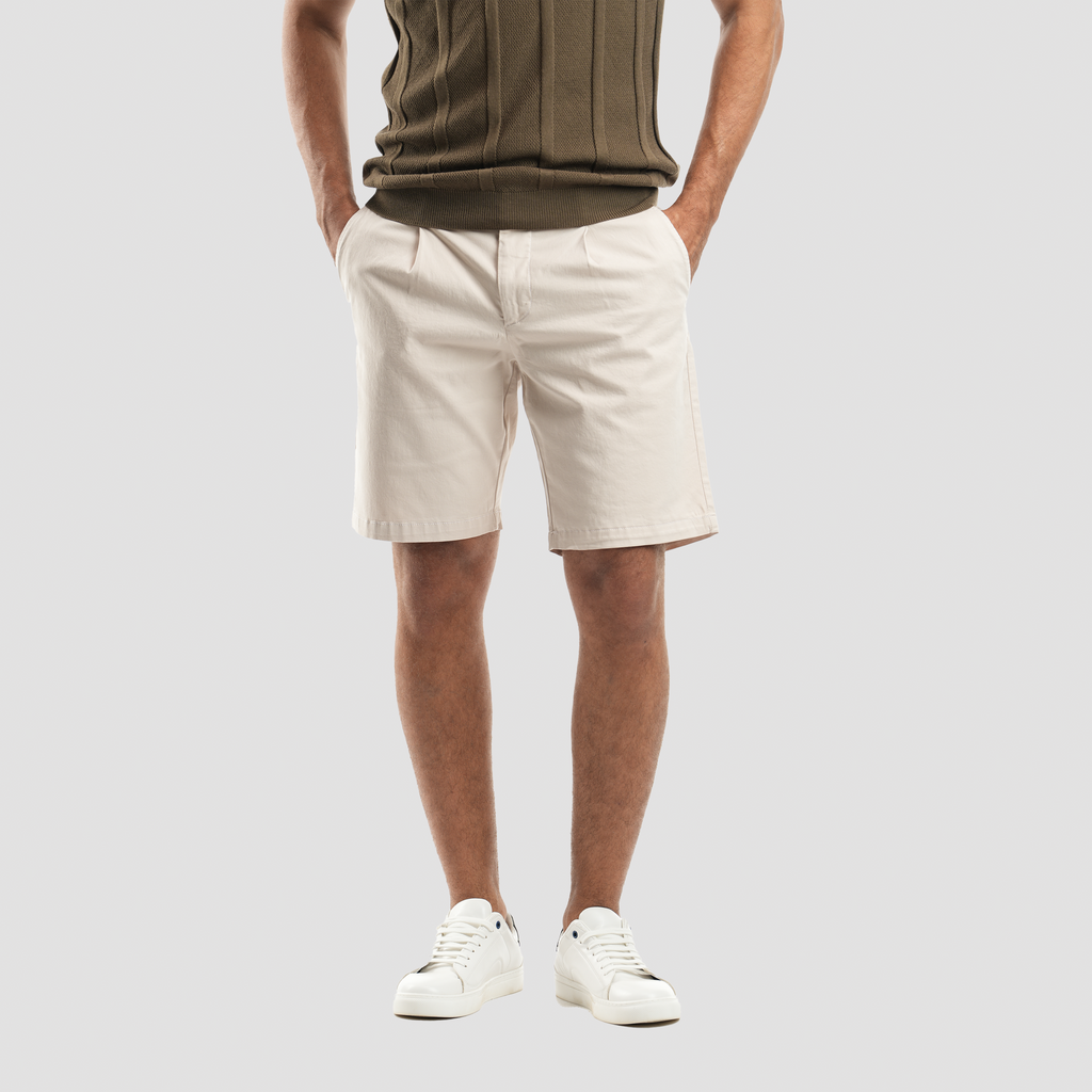 Stone Gabardine Shorts(53) - Naga Homme
