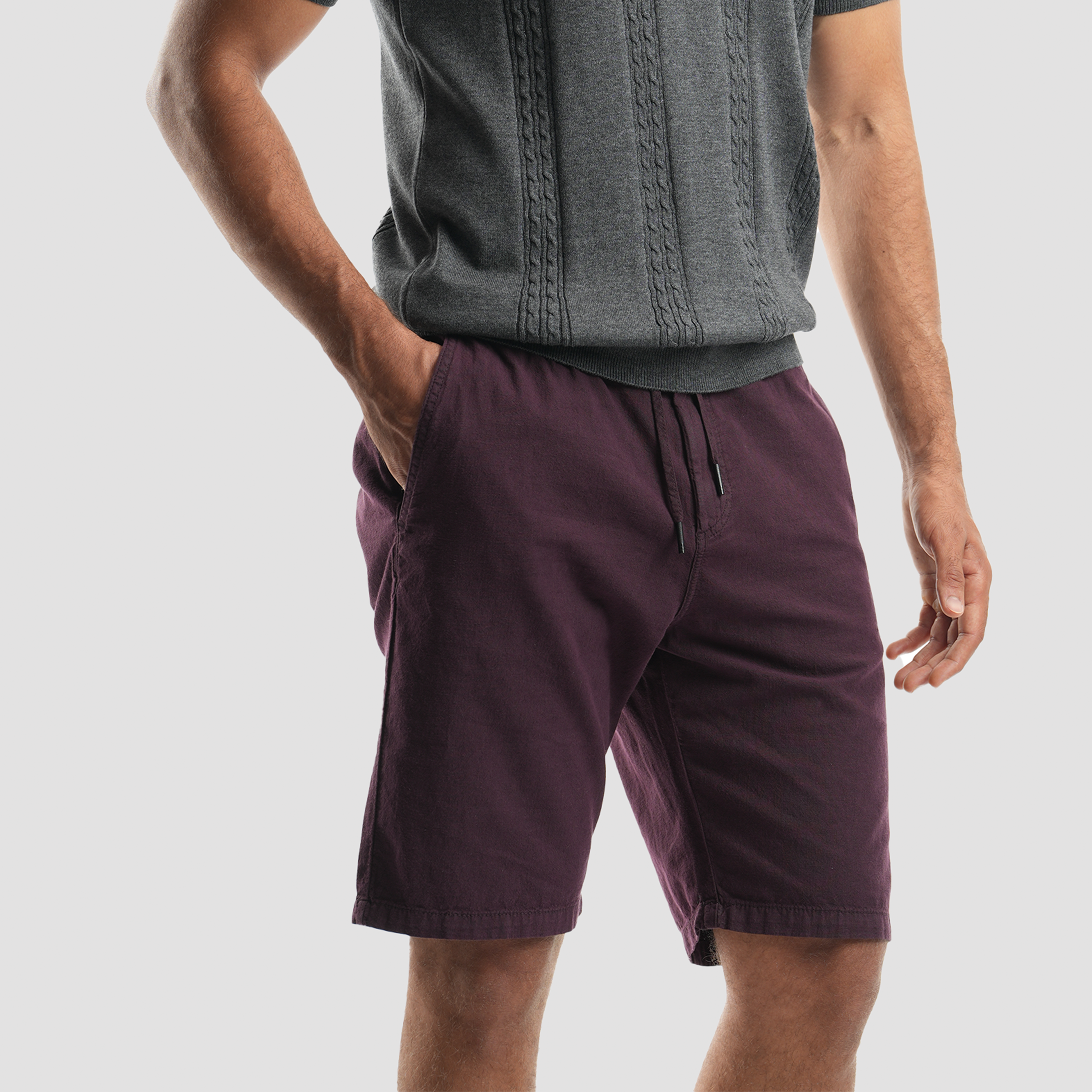 Men’s Casual Linen Shorts (MSR-56) Secondary image