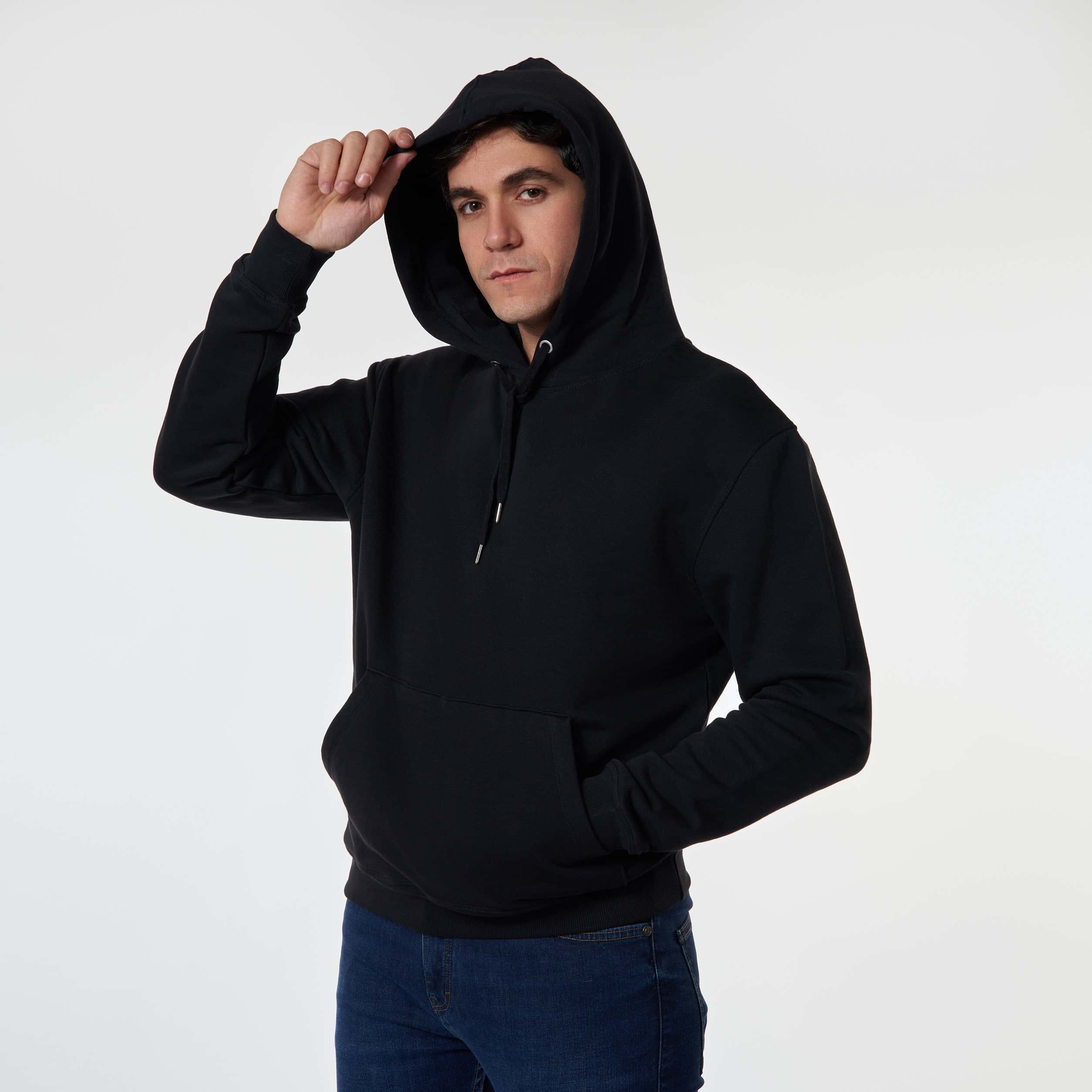 Black Men’s Hoodie - MSW-63W - nagahomme