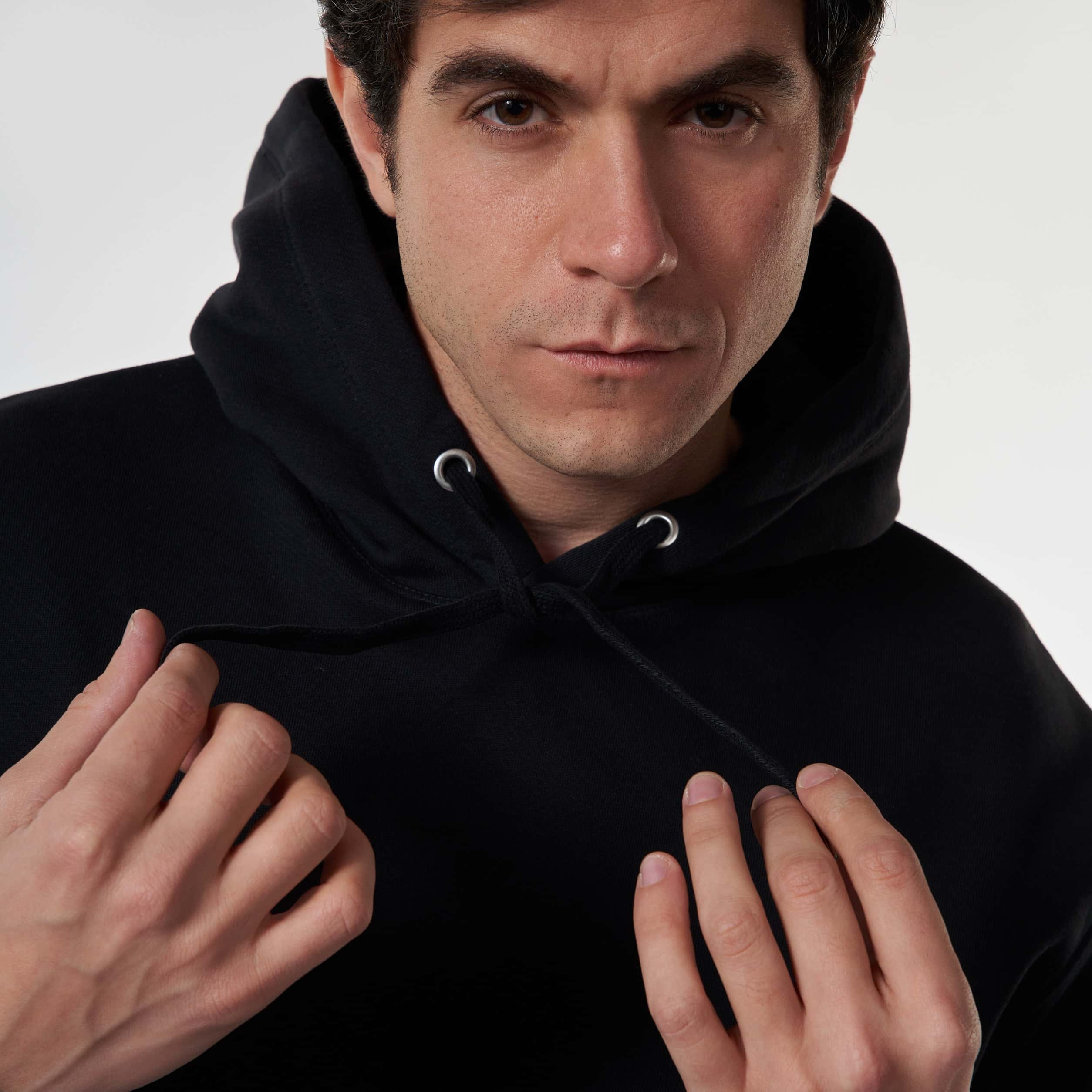 Black Men’s Hoodie - MSW-63W - nagahomme