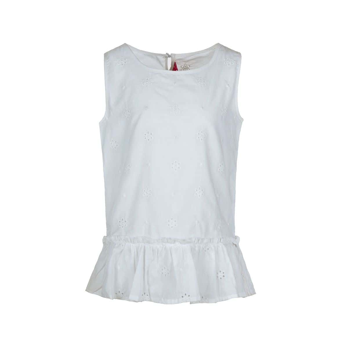 Girls Sleeveless Embroidered Ruffle Top(54) - nagahomme Main image