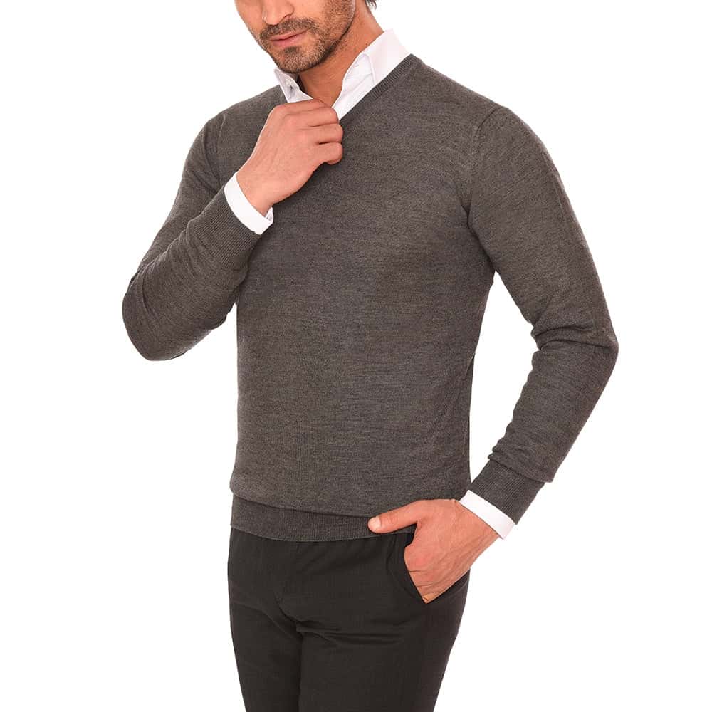 Grey pullover basic (05) - nagahomme Main image