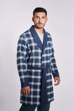 Navy Checks Robe(17) - nagahomme