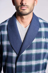 Navy Checks Robe(17) - nagahomme