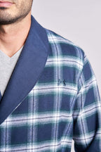Navy Checks Robe(17) - nagahomme