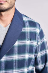 Navy Checks Robe(17) - nagahomme